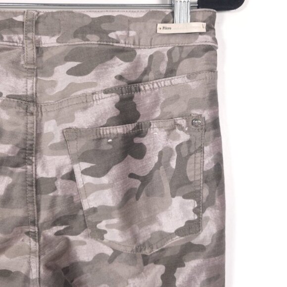 Anthropologie Pilcro and the Letterpress High-Rise Skinny Velvet Camo Pants 27 - Picture 11 of 14